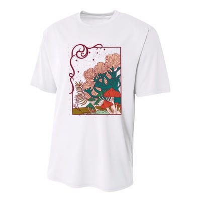 Cool Mushrooms Illustration Youth Performance Sprint T-Shirt