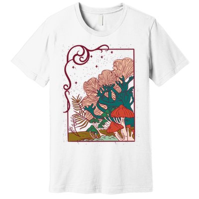 Cool Mushrooms Illustration Premium T-Shirt