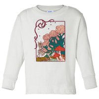 Cool Mushrooms Illustration Toddler Long Sleeve Shirt