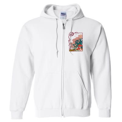 Cool Mushrooms Illustration Full Zip Hoodie