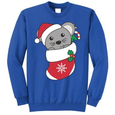 Cute Mouse In Christmas Sock For Christmas Mice Cool Gift Tall Sweatshirt