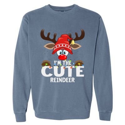 Christmas Matching IM The Cute Reindeer Garment-Dyed Sweatshirt