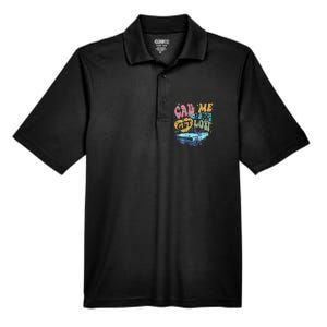 Call Me If You Get Lost Text Me When You Get Home Men's Origin Performance Pique Polo