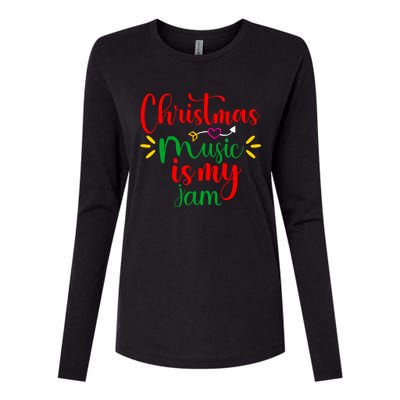 Christmas Music Is My Jam Funny Christmas Music Lover Quote Funny Gift Womens Cotton Relaxed Long Sleeve T-Shirt