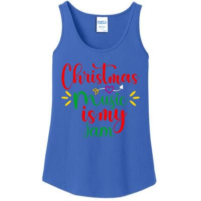 Christmas Music Is My Jam Funny Christmas Music Lover Quote Funny Gift Ladies Essential Tank