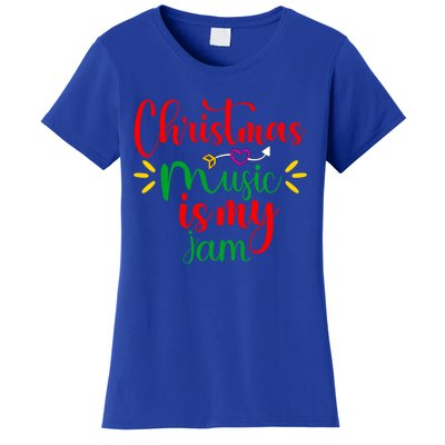 Christmas Music Is My Jam Funny Christmas Music Lover Quote Funny Gift Women's T-Shirt