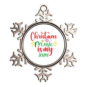 Christmas Music Is My Jam Funny Christmas Music Lover Quote Funny Gift Metallic Star Ornament