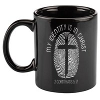Christian My Identity Is In Jesus Christ Bible Verse Faith 11oz C Handle Ceramic Mug
