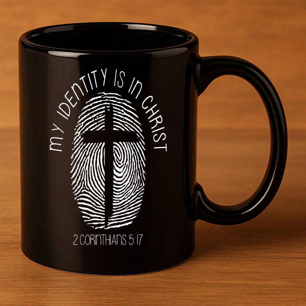 Christian My Identity Is In Jesus Christ Bible Verse Faith 11oz C Handle Ceramic Mug