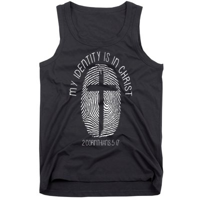 Christian My Identity Is In Jesus Christ Bible Verse Faith Tank Top