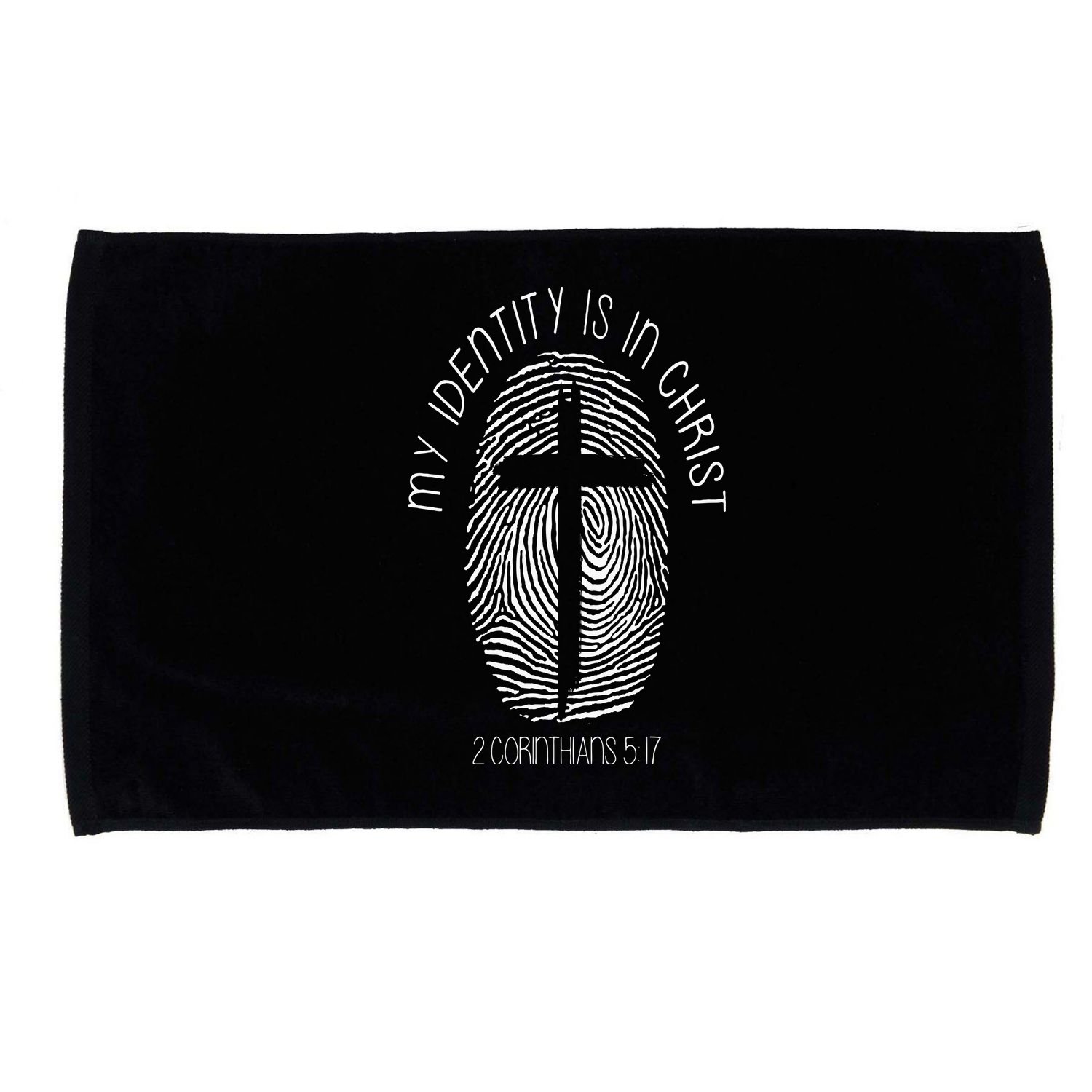 Christian My Identity Is In Jesus Christ Bible Verse Faith Microfiber Hand Towel