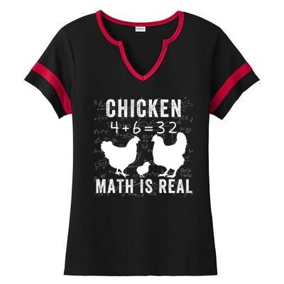 Chicken Math Is Real Chicken Lover Funny Chicken Math Meme Chicken Whisperer Ladies Halftime Notch Neck Tee