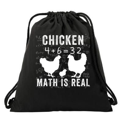 Chicken Math Is Real Chicken Lover Funny Chicken Math Meme Chicken Whisperer Drawstring Bag