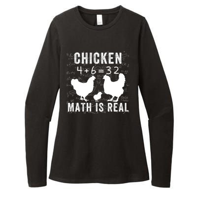 Chicken Math Is Real Chicken Lover Funny Chicken Math Meme Chicken Whisperer Womens CVC Long Sleeve Shirt