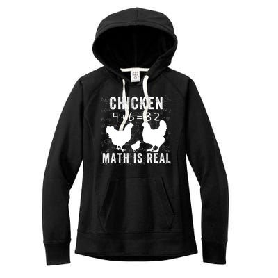 Chicken Math Is Real Chicken Lover Funny Chicken Math Meme Chicken Whisperer Women's Fleece Hoodie