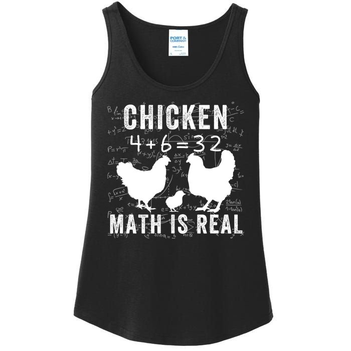 Chicken Math Is Real Chicken Lover Funny Chicken Math Meme Chicken Whisperer Ladies Essential Tank