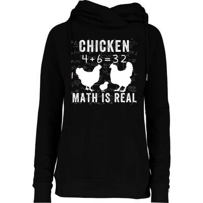 Chicken Math Is Real Chicken Lover Funny Chicken Math Meme Chicken Whisperer Womens Funnel Neck Pullover Hood