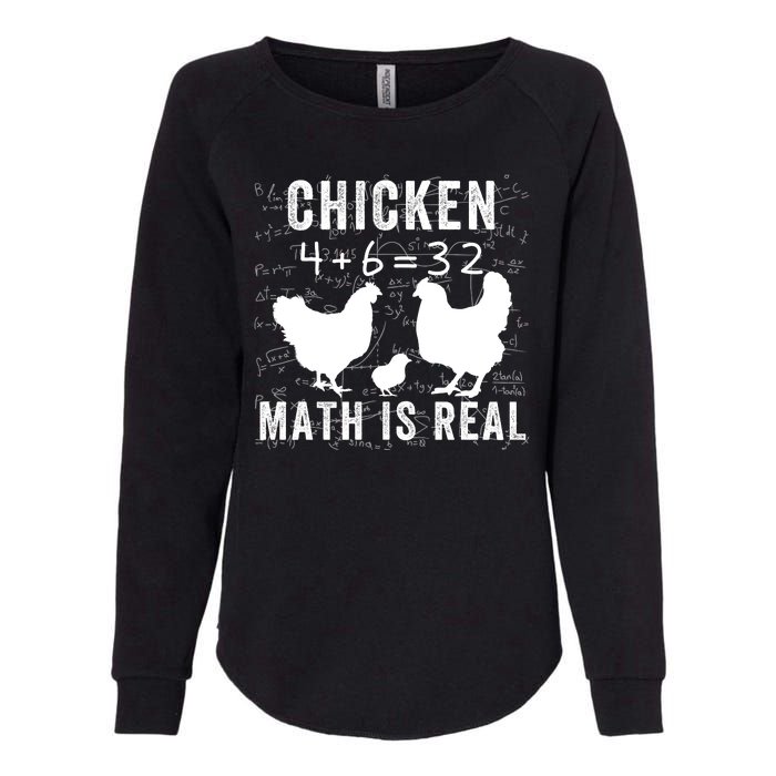 Chicken Math Is Real Chicken Lover Funny Chicken Math Meme Chicken Whisperer Womens California Wash Sweatshirt