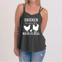 Chicken Math Is Real Chicken Lover Funny Chicken Math Meme Chicken Whisperer Women's Strappy Tank