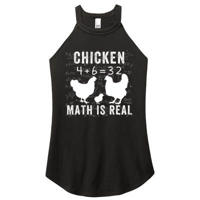 Chicken Math Is Real Chicken Lover Funny Chicken Math Meme Chicken Whisperer Women’s Perfect Tri Rocker Tank