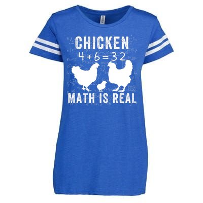 Chicken Math Is Real Chicken Lover Funny Chicken Math Meme Chicken Whisperer Enza Ladies Jersey Football T-Shirt