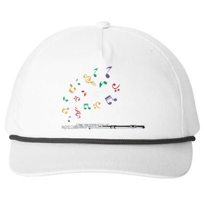 Classical Musical Instrument Flutist Gift Flute Snapback Five-Panel Rope Hat