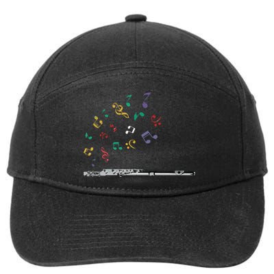 Classical Musical Instrument Flutist Gift Flute 7-Panel Snapback Hat
