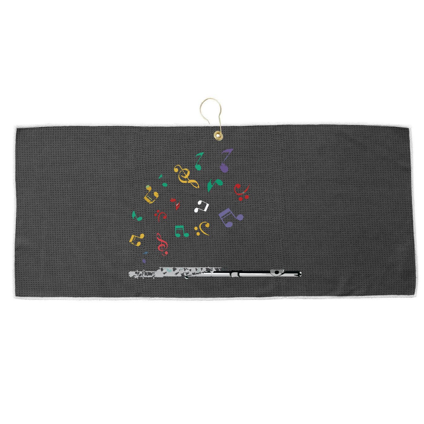 Classical Musical Instrument Flutist Gift Flute Large Microfiber Waffle Golf Towel