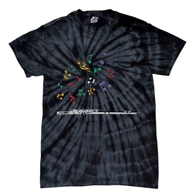 Classical Musical Instrument Flutist Gift Flute Tie-Dye T-Shirt