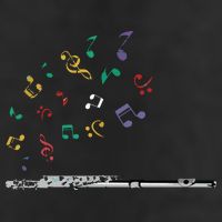 Classical Musical Instrument Flutist Gift Flute Golf Towel