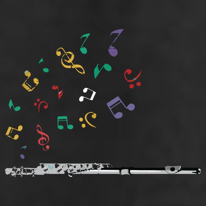 Classical Musical Instrument Flutist Gift Flute Golf Towel