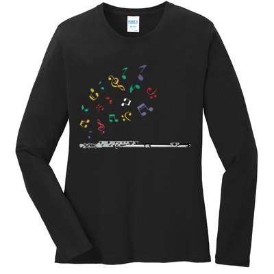 Classical Musical Instrument Flutist Gift Flute Ladies Long Sleeve Shirt
