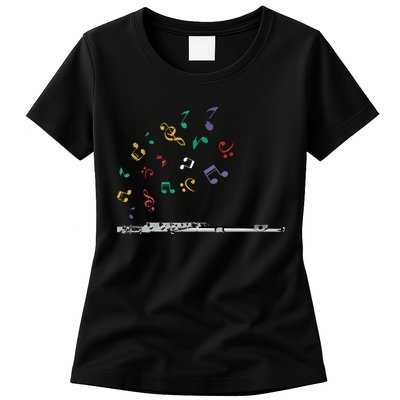 Classical Musical Instrument Flutist Gift Flute Womens T-Shirt