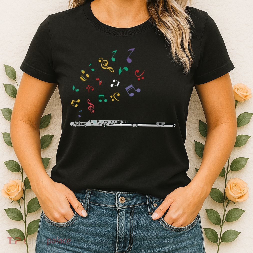 Classical Musical Instrument Flutist Gift Flute Womens T-Shirt