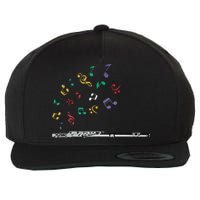 Classical Musical Instrument Flutist Gift Flute Wool Snapback Cap