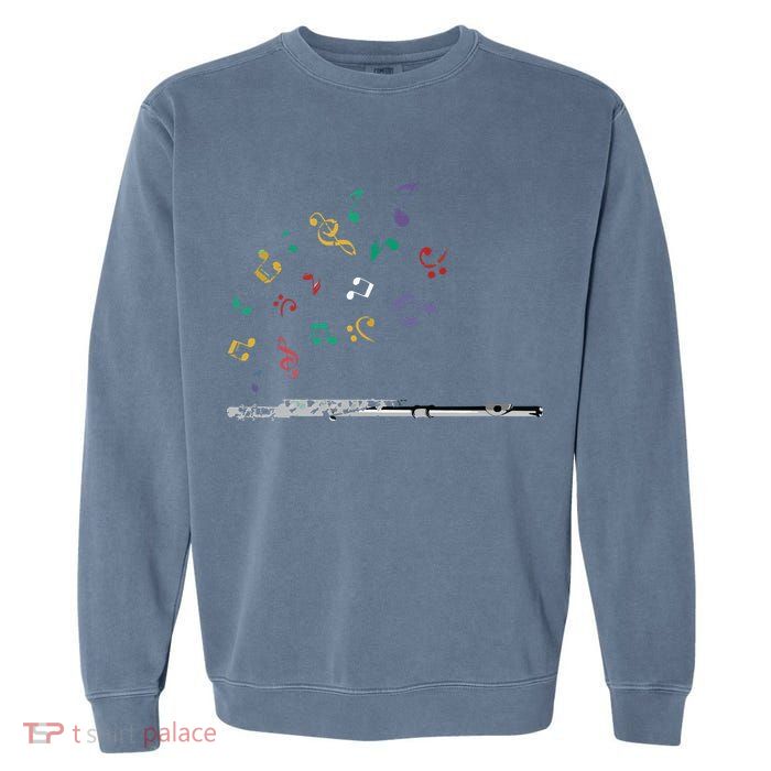 Classical Musical Instrument Flutist Gift Flute Garment-Dyed Sweatshirt