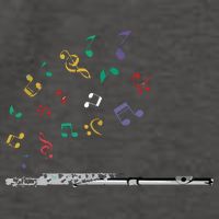 Classical Musical Instrument Flutist Gift Flute Vector Backpack