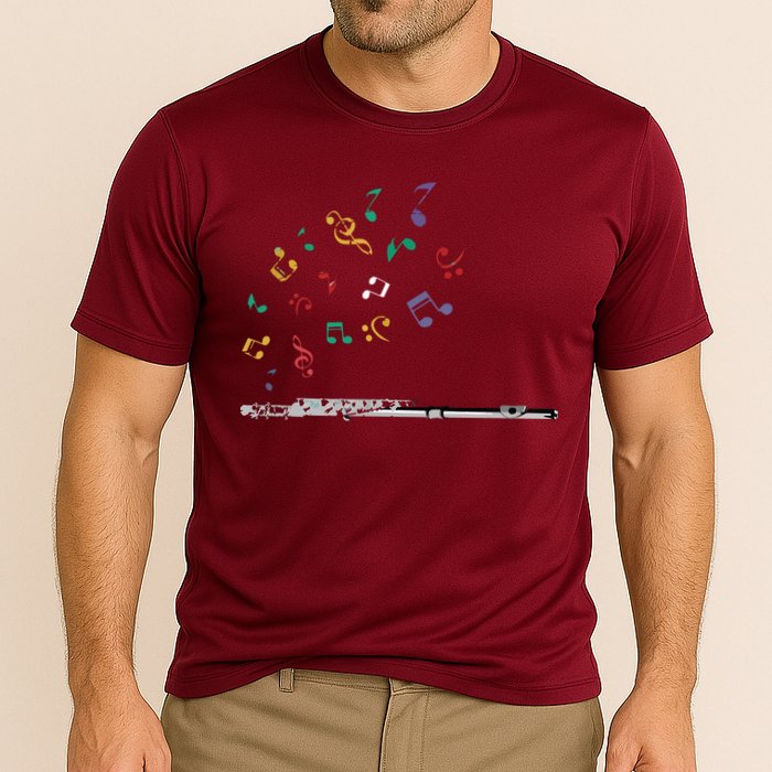 Classical Musical Instrument Flutist Gift Flute Cooling Performance Crew T-Shirt