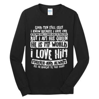 Cat Meme It's Fine I'm Fine Everything Is Fine Funny Tall Long Sleeve T-Shirt