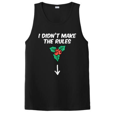 Christmas Mistletoe I Didnt Make The Rules Xmas Humor PosiCharge Competitor Tank