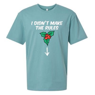 Christmas Mistletoe I Didnt Make The Rules Xmas Humor Sueded Cloud Jersey T-Shirt