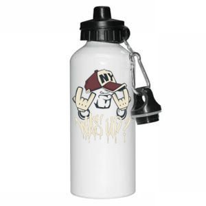 Cool Man In Cap Aluminum Water Bottle