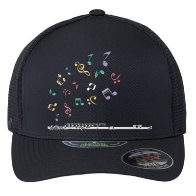 Classical Musical Instrument Flutist Gift Flute Flexfit Unipanel Trucker Cap