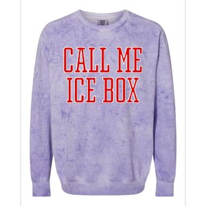 Call Me Ice Box Funny Colorblast Crewneck Sweatshirt