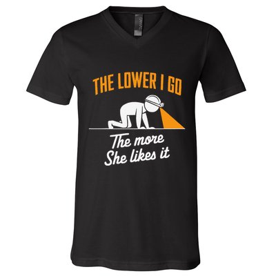 Coal Miner Job Profession Digging Occupation Coal Mining V-Neck T-Shirt