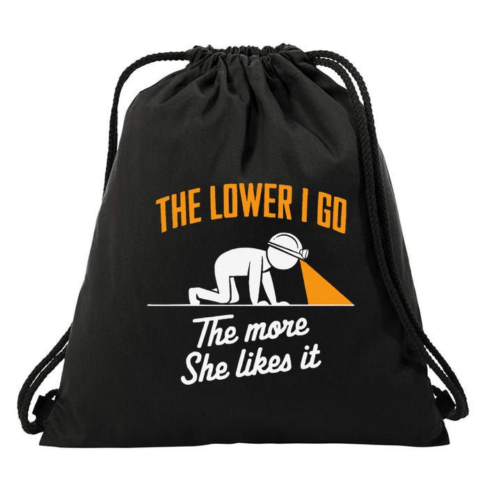 Coal Miner Job Profession Digging Occupation Coal Mining Drawstring Bag