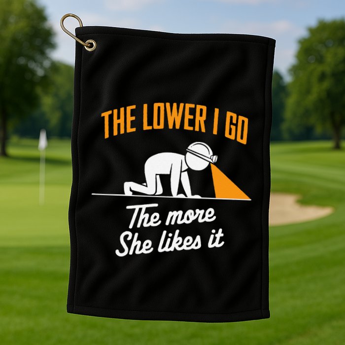 Coal Miner Job Profession Digging Occupation Coal Mining Golf Towel
