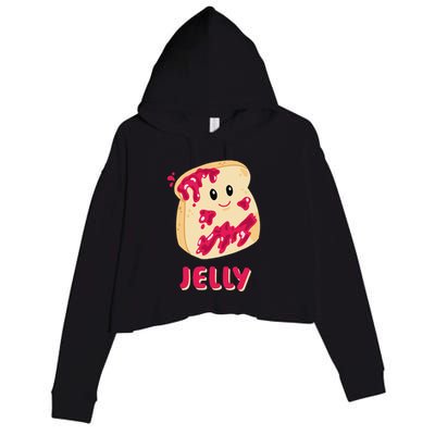 Couple Matching Jelly & Peanut Butter Halloween Crop Fleece Hoodie