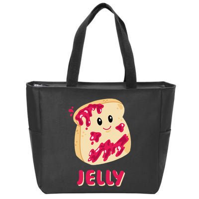 Couple Matching Jelly & Peanut Butter Halloween Zip Tote Bag