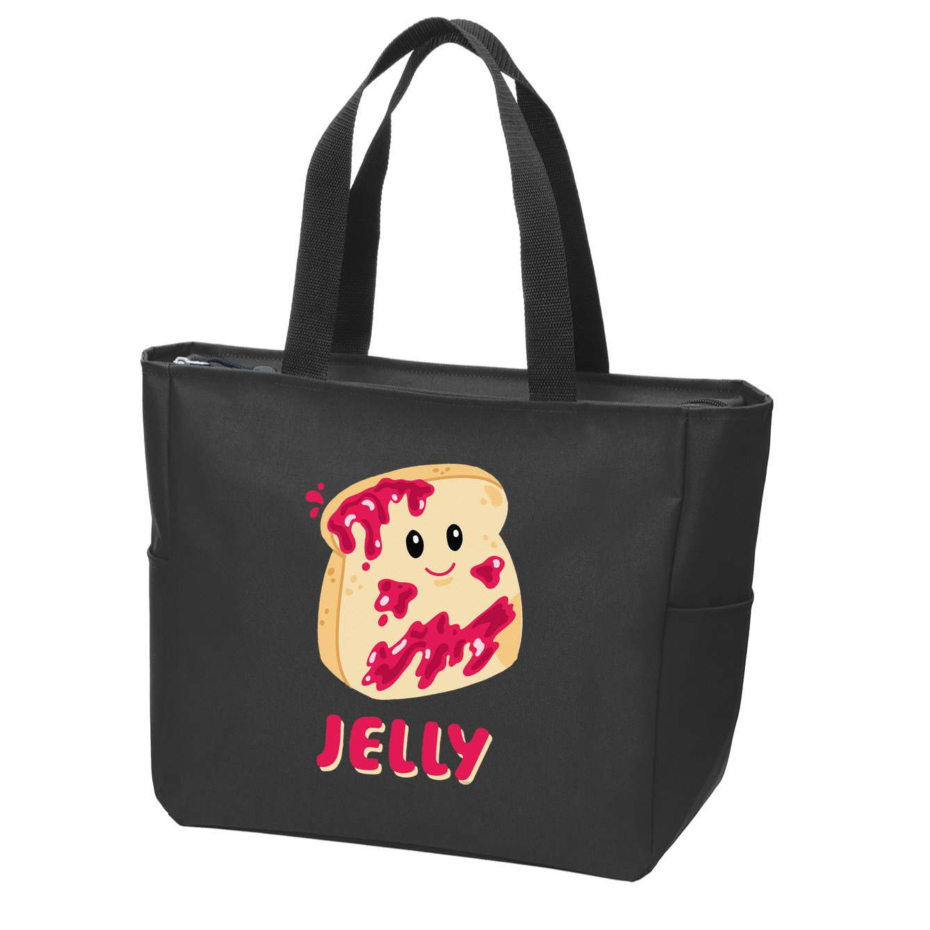 Couple Matching Jelly & Peanut Butter Halloween Zip Tote Bag